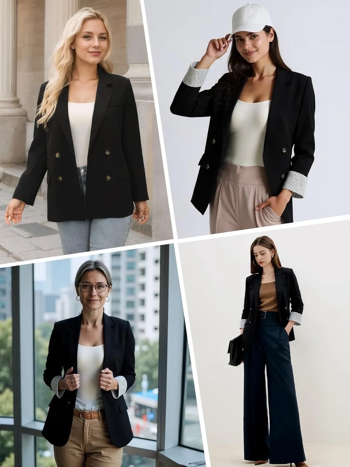 Women's Blazers & Suit Jackets Spring Casual Blazer Open Front Long Sleeve with Pockets Business Work Office 2025