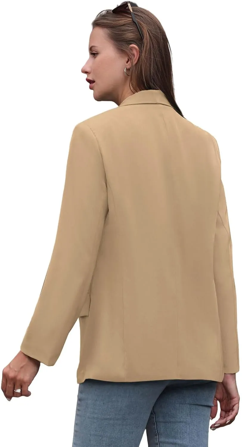 Womens Casual Blazers Open Front Long Sleeve Fashion Suit Jacket Work Office Suit 2025 Spring Fall Trendy