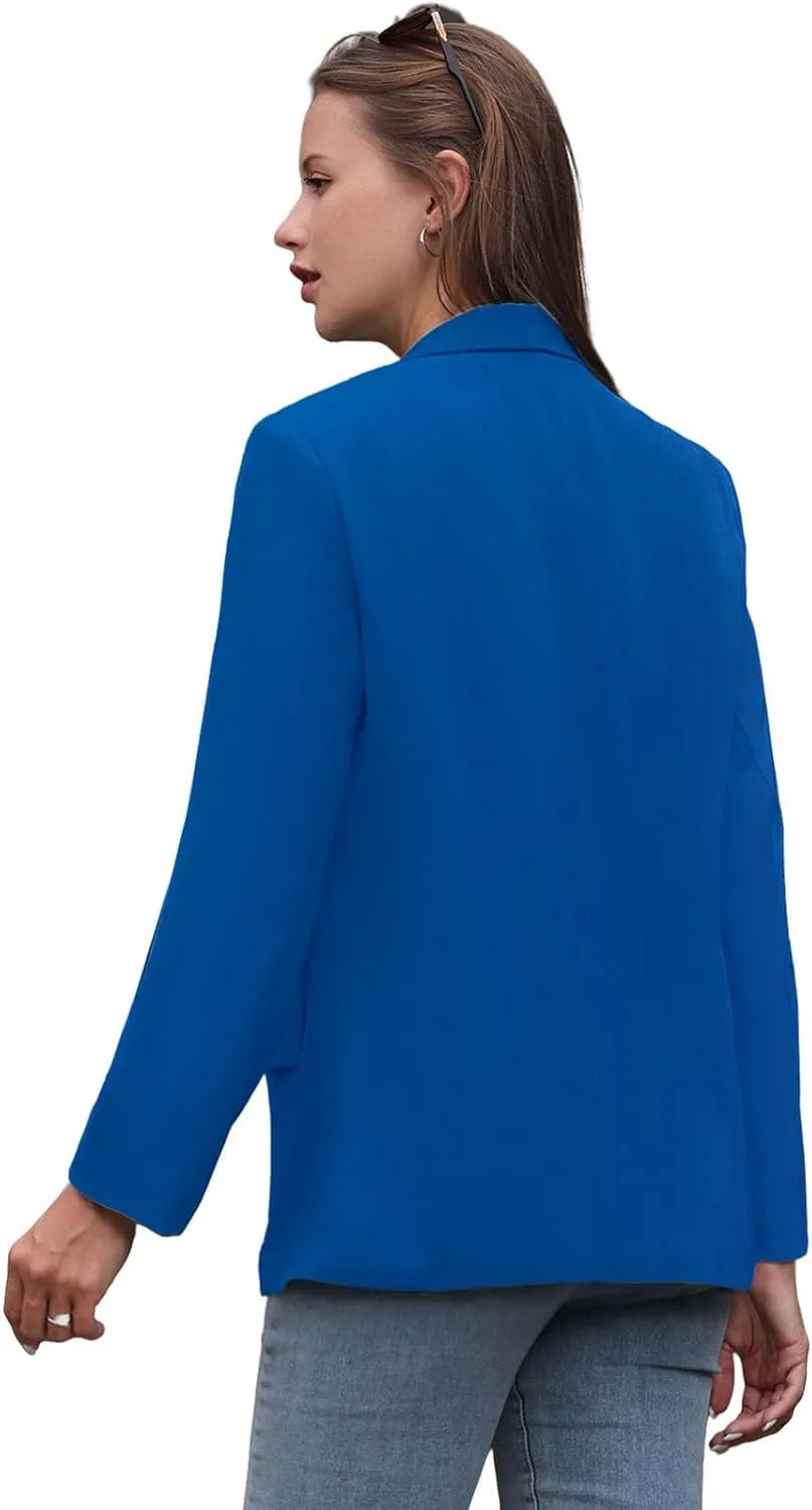 Womens Casual Blazers Open Front Long Sleeve Fashion Suit Jacket Work Office Suit 2025 Spring Fall Trendy