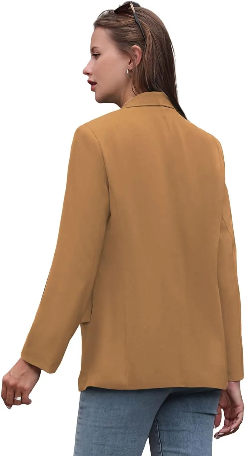 Womens Casual Blazers Open Front Long Sleeve Fashion Suit Jacket Work Office Suit 2025 Spring Fall Trendy