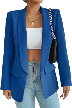 Womens Casual Blazers Open Front Long Sleeve Fashion Suit Jacket Work Office Suit 2025 Spring Fall Trendy