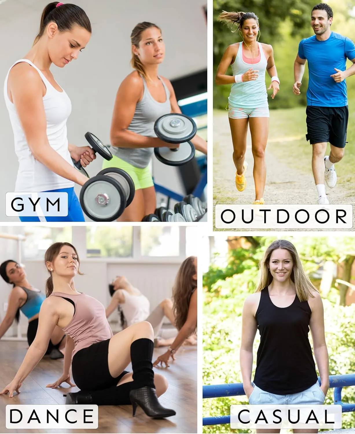 Women's Everyday Flowy Burnout Slub Racer Back Active Workout Tank Tops