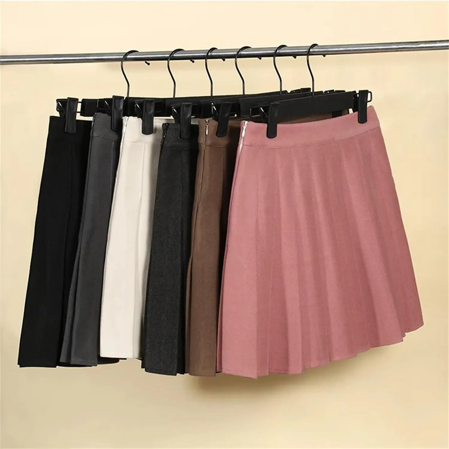 Women's High-Waisted Pleated Mini Skirt  A-Line Skort School Uniform Style Tennis Skirts