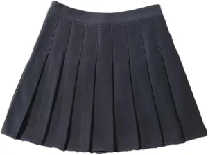 Women's High-Waisted Pleated Mini Skirt  A-Line Skort School Uniform Style Tennis Skirts