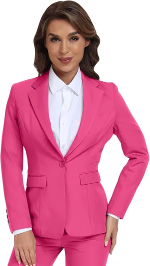 Women's Long Sleeve Blazers Open Front One Button Notch Lapel Business Office Jacket Coats Casual Outfits for Work