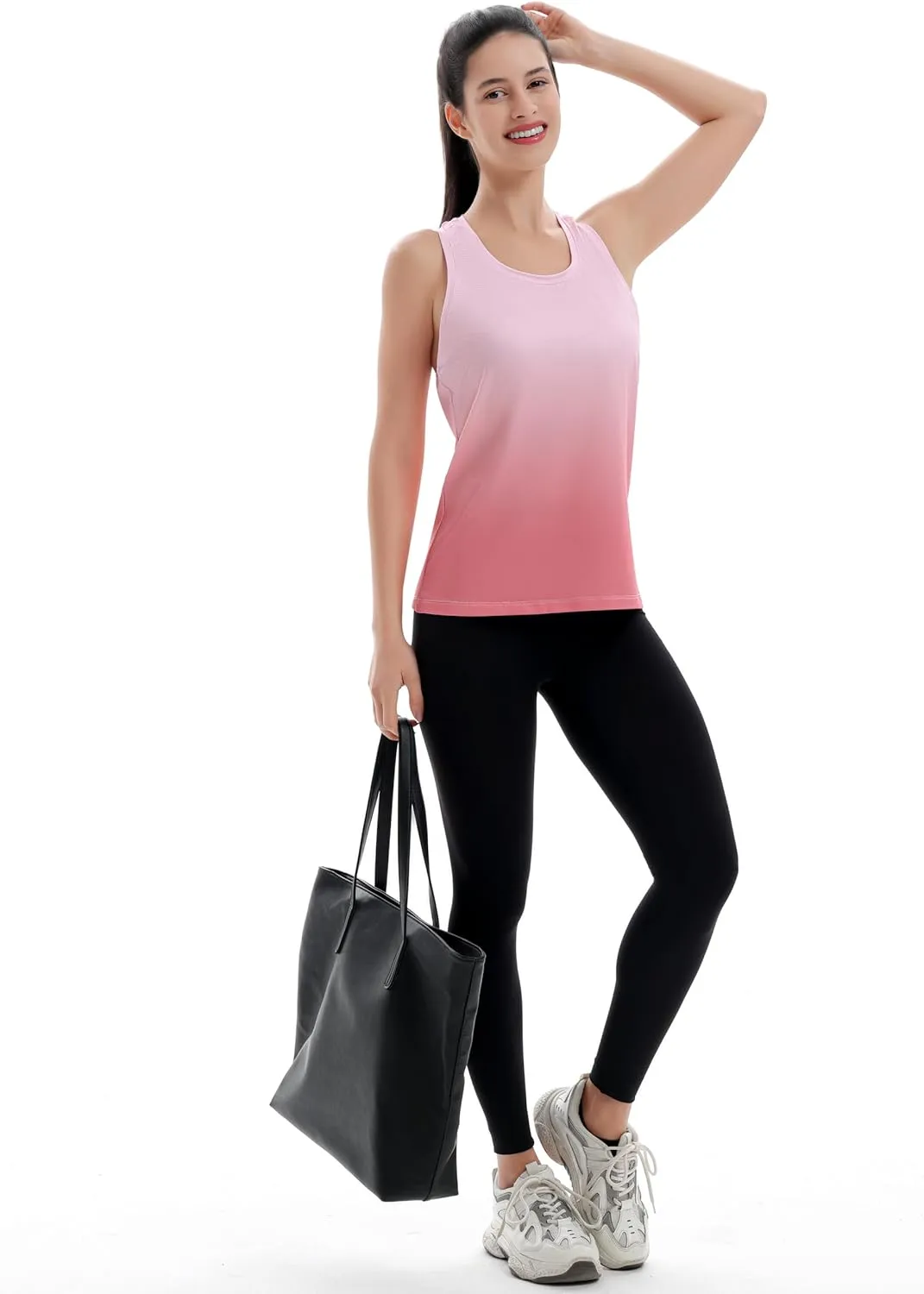Women's Racerback Workout Tank Tops Breathable Lightweight for Running Yoga Tennis Gym & Summer Casual Wear