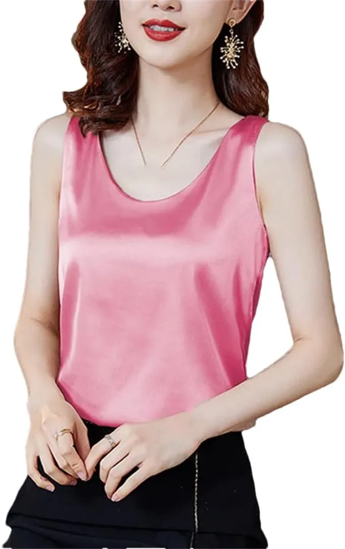Women's Summer Small Suit Vest Camisole High Street O Neck Women's Street Vest Tops T-Shirt