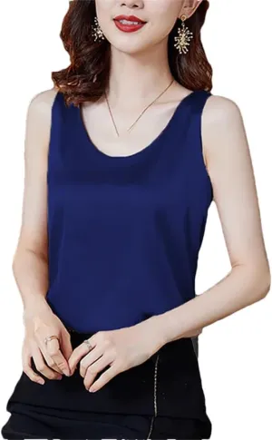 Women's Summer Small Suit Vest Camisole High Street O Neck Women's Street Vest Tops T-Shirt