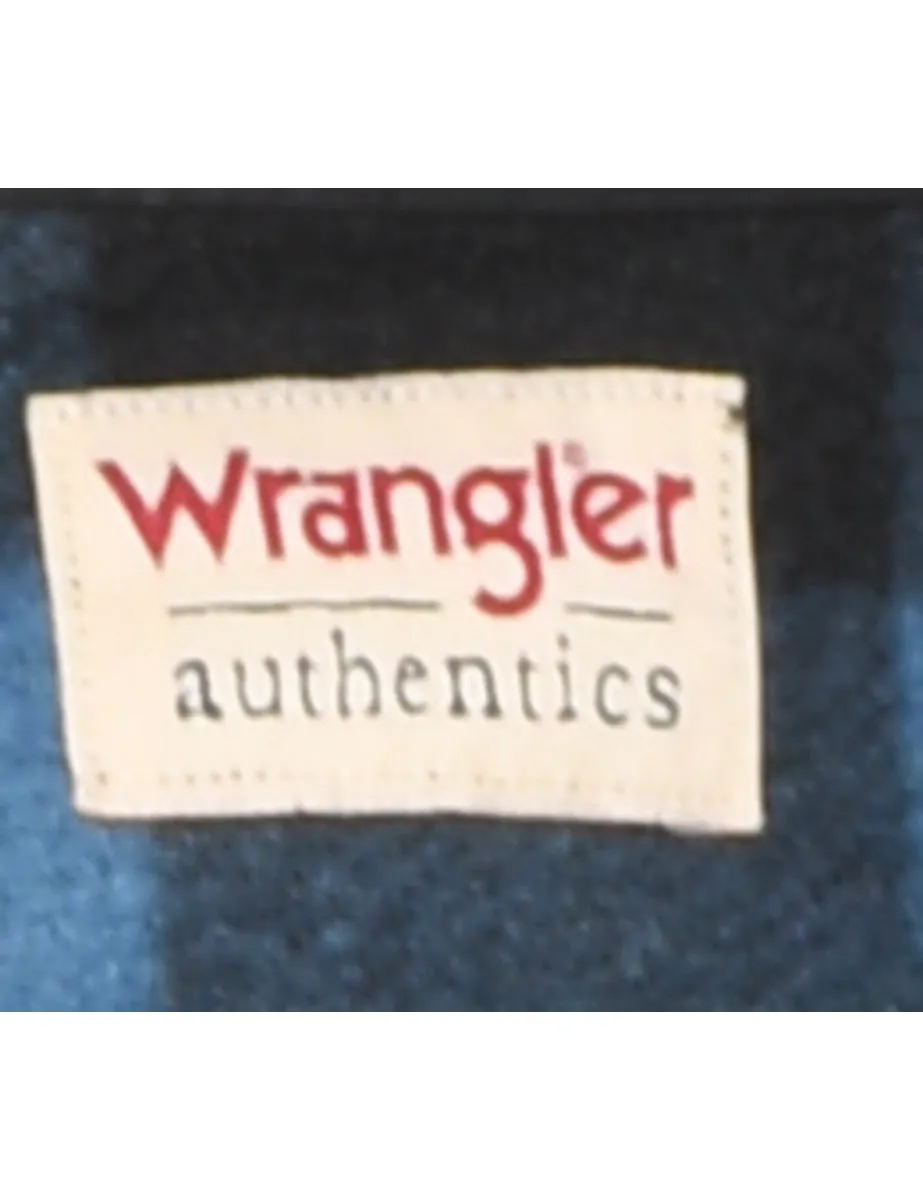 Wrangler Blue & Black Classic Checked Shirt - L