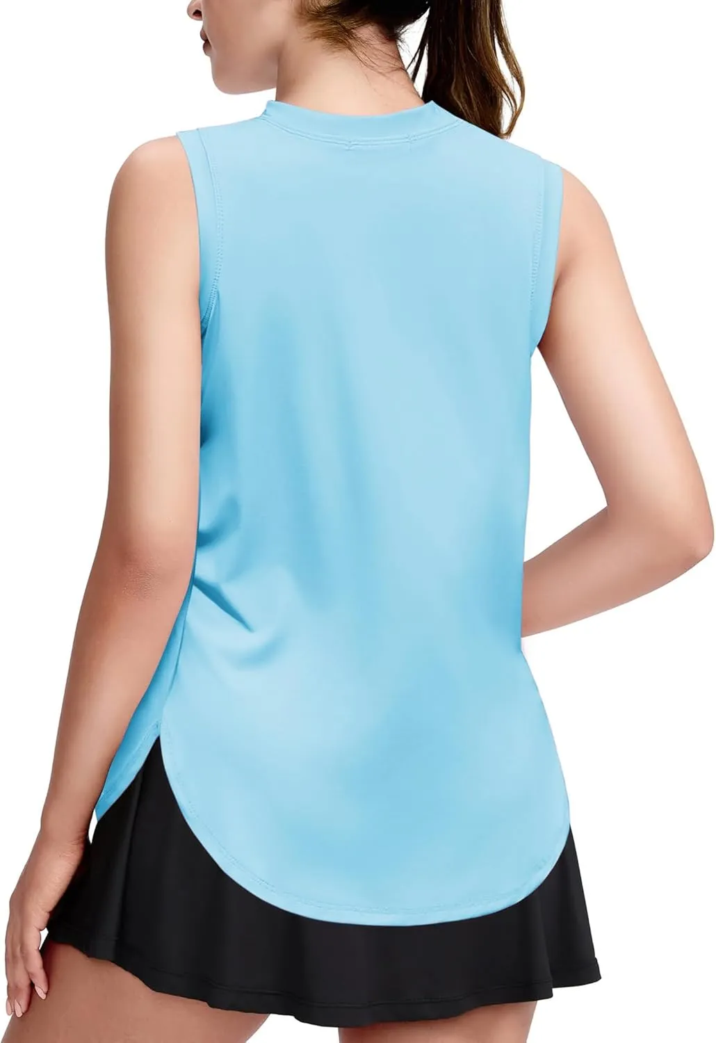 Zaclotre Girls Athletic Tank Tops High-Low Hem Loose Fit Summer Top Kids Sleeveless Sport Shirts 5-14 Years